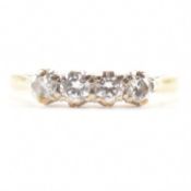 HALLMARKED 18CT GOLD & DIAMOND FOUR STONE RING