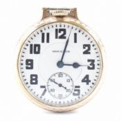 ART DECO HAMILTON GOLD PLATED POCKET WATCH