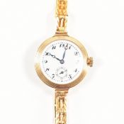 HALLMARKED 18CT GOLD CASED WRIST WATCH