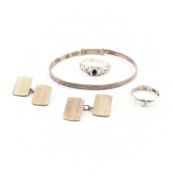 COLLECTION OF ASSORTED SILVER JEWELLERY