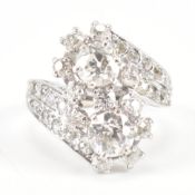 FRENCH 18CT GOLD & DIAMOND TOI ET MOI RING