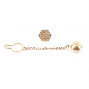 HALLMARKED 9CT GOLD ENGINE TURNED TIE PIN