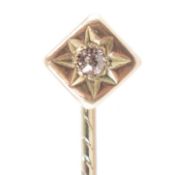 VINTAGE GOLD & DIAMOND STICK PIN