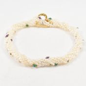 11 CULTURED PEARL NECKLACES WITH HEART CLASPS