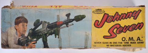 VINTAGE TOPPER TOYS JOHNNY SEVEN ONE MAN ARMY MACHINE GUN TOY