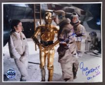 STAR WARS - EMPIRE STRIKES BACK - OFFICIAL PIX DUAL SIGNED 8X10