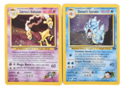POKEMON - PAIR OF WOTC GYM CHALLENGE CARDS