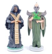 TWO DOCTOR WHO - ROBERT HARROP - LTD ED HAND PAINTED FIGURINES