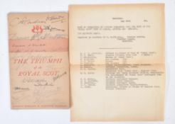 RAILWAYANA - ROYAL SCOT - TRAIN - AUTOGRAPHED SOUVENIR
