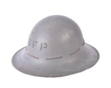 WWII SECOND WORLD WAR BRITISH HOME FRONT S.F.P ZUCKERMAN HELMET