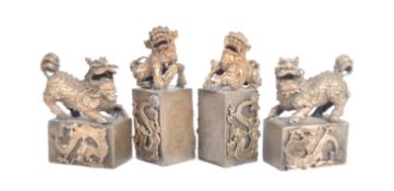 SET OF FOUR EARLY 20TH CENTURY CHINESE WAX SEALS