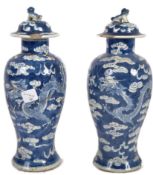 PAIR OF 19TH CENTURY CHINESE KANGXI MARK VASES