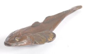 EARLY 20TH CENTURY JAPANESE BRONZE SCROLL WEIGHT