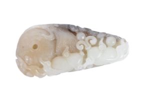 EARLY 20TH CENTURY CHINESE JADE FISH PANEL