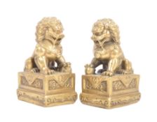 PAIR OF 20TH CENTURY CHINESE FOO DOG WAX SEALS
