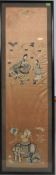 LARGE 19TH CENTURY CHINESE SILK EMBROIDERY PANEL