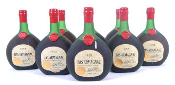 EIGHT BOTTLES OF 1962 BAS ARMAGNAC