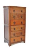 VINTAGE CIRCA 1940S OAK TALL BOY PEDESTAL CHEST OF DRAWERS