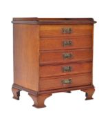 EDWARDIAN PEDESTAL OAK CHEST OF DRAWERS