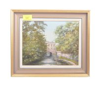 GEORGE HORNE OIL ON BOARD PAINTING - AVON CANAL BATH