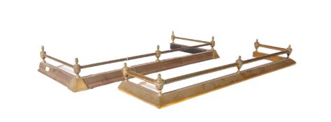 TWO 19TH CENTURY VICTORIAN BRASS FIRE FENDER KERBS