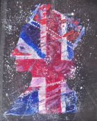 BARRY REES - ACRYLIC ON BOARD PAINTING - QUEEN ELIZABETH II