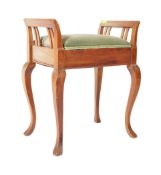 EDWARDIAN OAK TWIN HANDLED PIANO STOOL