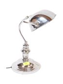 VINTAGE MID CENTURY CHROME BANKERS LAMP