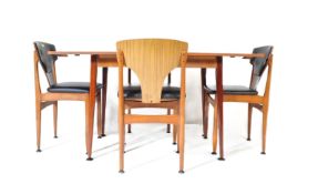 RETRO MID 20TH CENTURY VENEERED FORMICA DINING SUITE