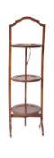 EDWARDIAN MAHOGANY FOLDING CAKE STAND TABLE TRAY