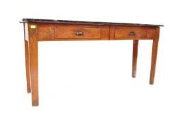 19TH CENTURY FRENCH MARBLE & FRUITWOOD CONSOLE HALL TABLE