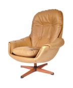 RETRO VINTAGE LEATHERETTE SWIVEL EGG ARMCHAIR