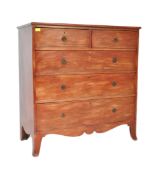 EARLY 19TH CENTURY GEORGE III MAHOGANY CHEST OF DRAWERS