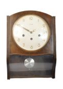 KIENZLE GERMANY HANGING WALNUT WALL CLOCK