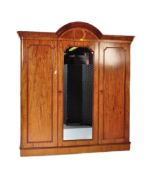 VICTORIAN LARGE DOME TOP TRIPLE WARDROBE COMPACTUM
