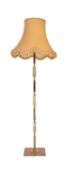 RETRO MID 20TH CENTURY ONYX & METAL FLOOR STANDARD LAMP