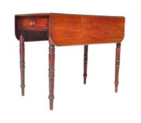 19TH CENTURY GEORGE III MAHOGANY DROP LEAF PEMBROKE TABLE