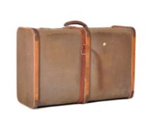 VINTAGE FABRIC & WOOD BOUND GREAT WESTERN RAILWAY SUITCASE