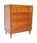LEBUS - BRITISH MODERN DESIGN -1950'S WALNUT CHEST OF DRAWERS