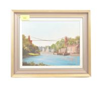 GEORGE HORNE OIL ON BOARD PAINTING - CLIFTON SUSPENSION BRIDGE