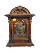 19TH CENTURY GERMAN MAHOGANY WALL CLOCK