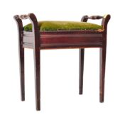 EDWARDIAN MAHOGANY PIANO STOOL