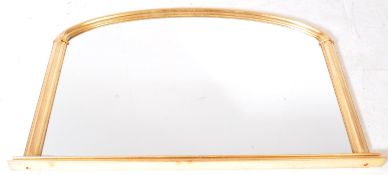 20TH CENTURY VICTORIAN STYLE GILT OVERMANTEL MIRROR