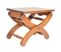 VINTAGE 20TH CENTURY ADJUSTABLE OAK FOOT / PIANO STOOL