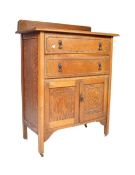 VINTAGE 20TH CENTURY ARTS & CRAFT TIGER OAK TALLBOY