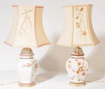 PAIR OF 20TH CENTURY ITALIAN CERAMIC TABLE LAMPS