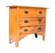 EDWARDIAN SATIN WALNUT ARTS & CRAFTS CHEST OF DRAWERS
