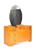 ART DECO BIRDS EYE MAPLE DRESSING TABLE CHEST