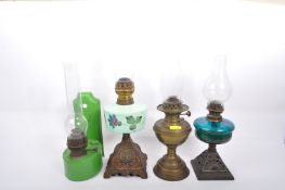 COLLECTION OF THREE VINTAGE 20TH CENTURY OIL LAMPS