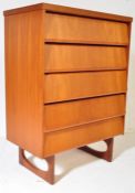 RETRO MID CENTURY TEAK BEEHIVE CHEST OF DRAWERS